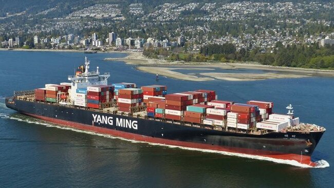 Container ship YM Wealth (above) of Yang Ming Marine Transport, transported Autong’s Chinese made plush toys to Port Botany.