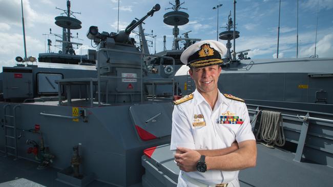 Chief of Navy Vice Admiral Mike Noonan at the Darwin base HMAS Coonawarra. Picture: Glenn Campbell