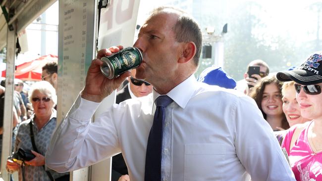 Prime Minister Tony Abbott is from a long line of pollies known to imbibe.