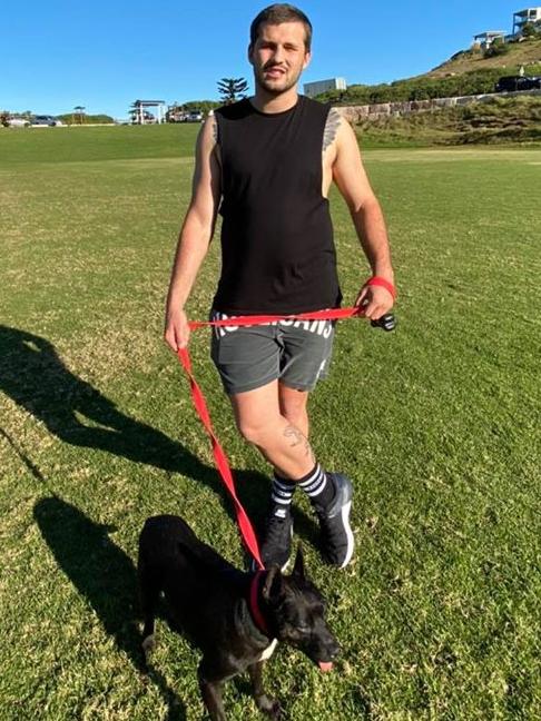 Josh Curran and Foxie. Picture: Central Coast Animal Care Facility