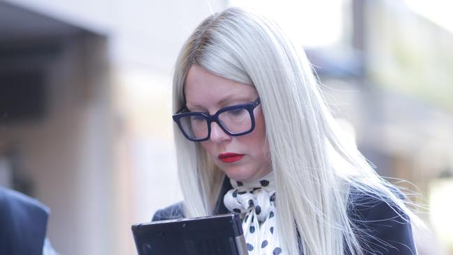 Dr Elaine Stead leaves the Federal Court in Sydney. Picture: Christian Gilles