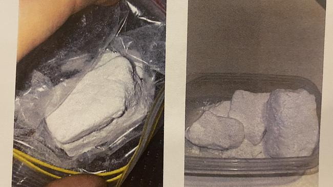 Images of drugs tendered in the case of Ironside drug dealer OnlySilly. Picture: District Court