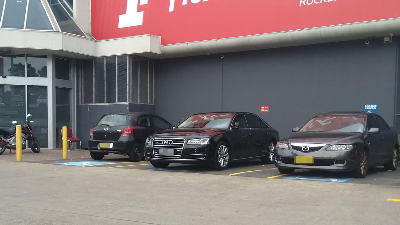 This shameful scene was captured outside Fitness First in Rockdale last week. Picture: Facebook