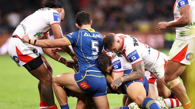 Teams are doing what they can to slow down the ruck. Picture: Mark Kolbe/Getty Images