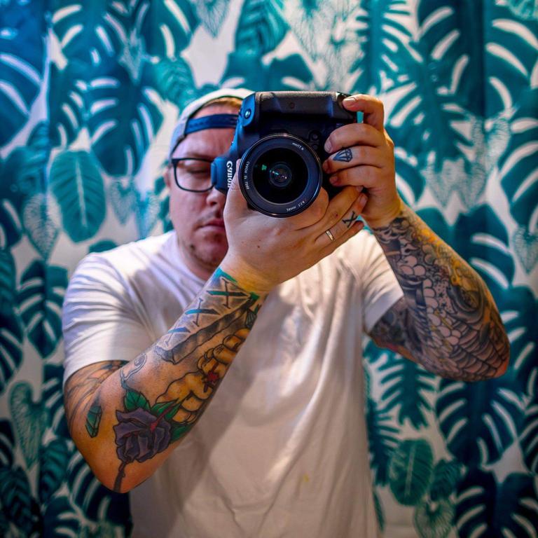 Self portrait of photographer Mitchell Pettigrew. Picture: Supplied.