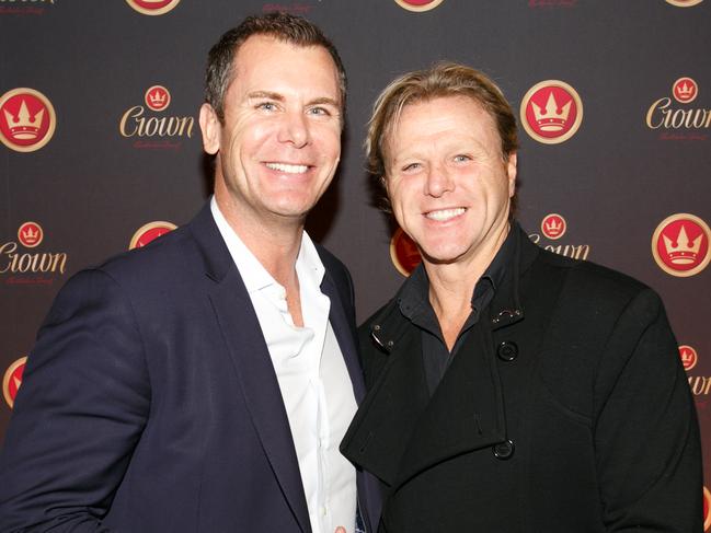 Wayne Carey and Dermott Brereton at the Mike Sheahan team of the decades event