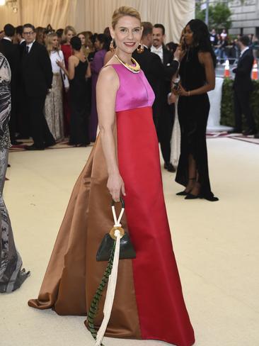 Claire Danes attends the 2018 Met Gala in New York City. Picture: AP