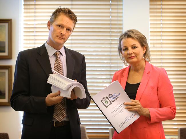 Joel Gibson, Campaign Director of One Big Switch meets with Minister for Health Sussan Ley at Parliament House to discuss health insurance premiums.