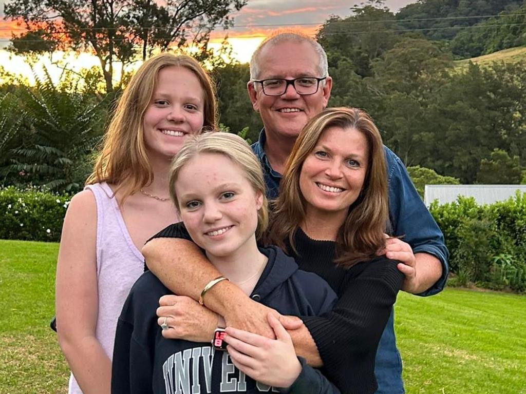 Scott Morrison pictured with wife and two daughters. Picture: Instagram