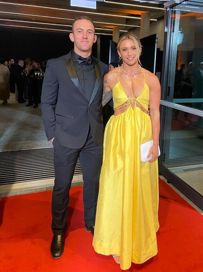 Julia Robinson and Steve Close at the 2022 Dally M Awards. Photo: Instagram.