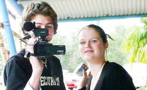 Ben Daniels with Jamie Anderson, a participant in his documentary on the deaths of his two brothers in a road accident near Kyogle in 2002.