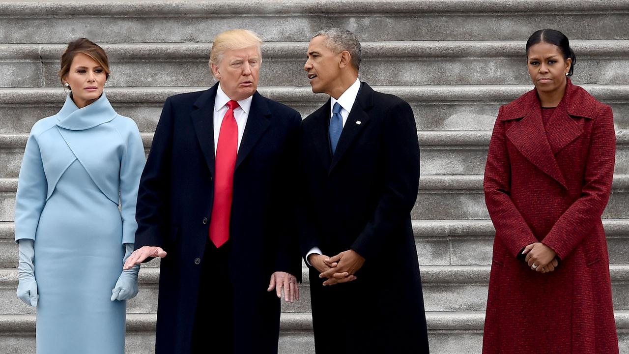 Michelle Obama says she tried to ‘block it all out’ when she learnt Donald Trump would be replacing her husband as president of the United States. Picture: AFP