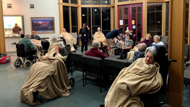 Spurway residents being cared for at Murrumbeena Uniting Church. Picture: Andrew Faram