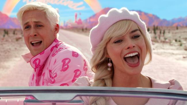 Film Name: BARBIE Copyright:  2023 Warner Bros. Entertainment Inc. All Rights Reserved. Photo Credit: Courtesy of Warner Bros. Pictures Caption: (L-r) RYAN GOSLING as Ken and MARGOT ROBBIE as Barbie in Warner Bros. Pictures BARBIE, a Warner Bros. Pictures release.  Picture: Warner Bros. Pictures