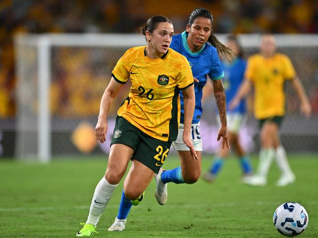 Daniela Galic has gone from being a super striker at Melbourne City to playing just 20 minutes in the Dutch league. Picture: Albert Perez/Getty Images