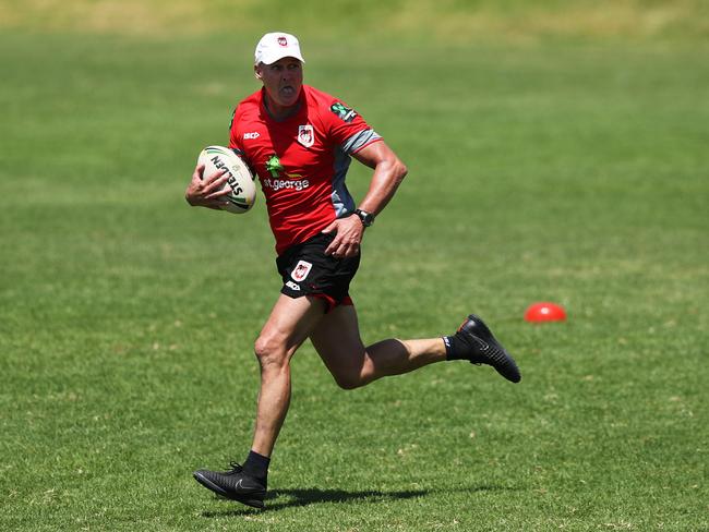 Coach Paul McGregor during St George Dragons rugby league training at WIN Stadium, Wollongong. Picture: Brett Costello