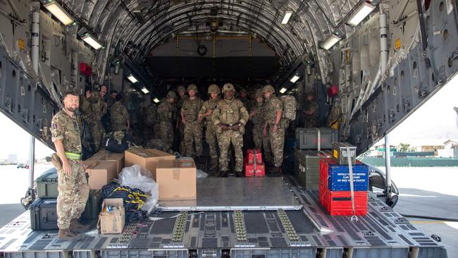 The British Ministry of Defence (MOD) on evacuation duty. Picture: MoD