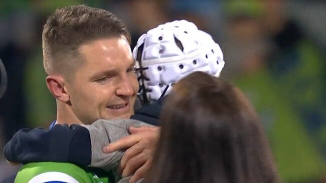 Jarrod Croker was emotional. Photo: Fox Sports