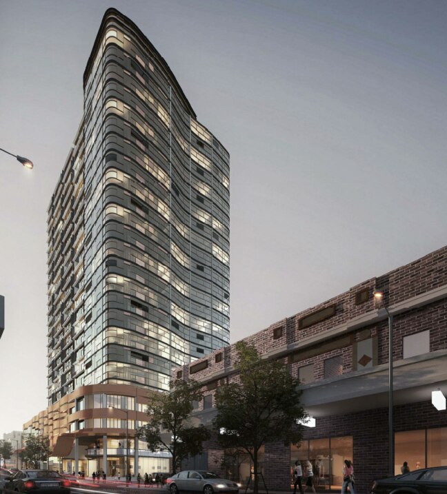 The planned Frasers Property's apartment tower will offer 354 units, including 144 which will have subsidised rent. Picture: supplied