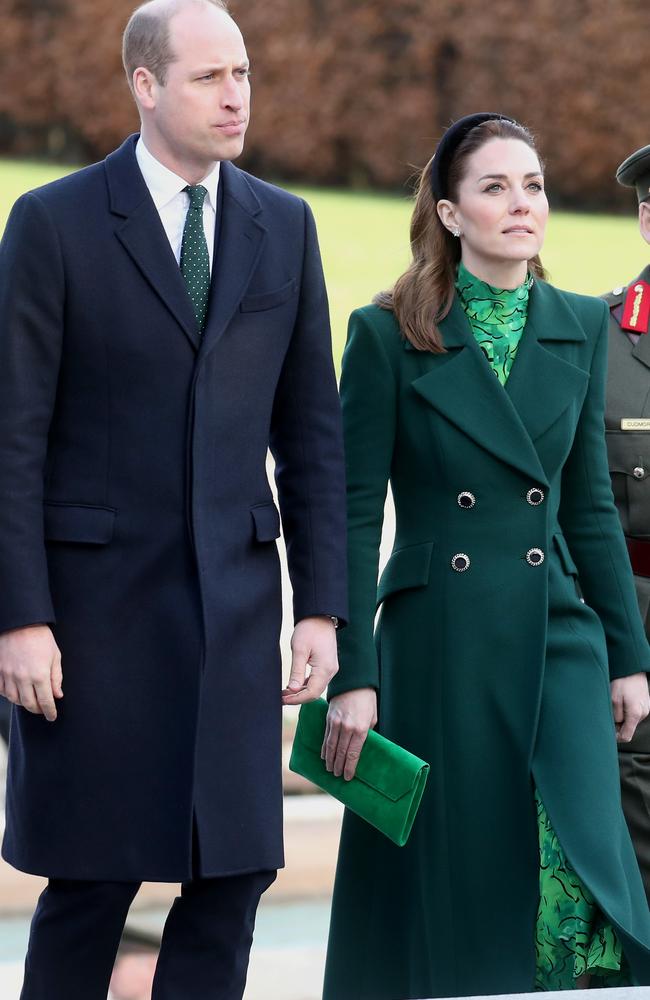 Prince William and Kate left the gloves at home during an appearance in Dublin. Picture: Getty Images