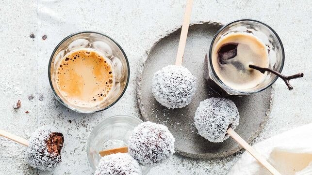 Tim Tams lamington balls.