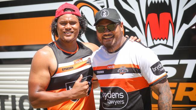 Brothers Luciano and Joey Leilua will pack a punch for the Wests Tigers in NRL season 2021.