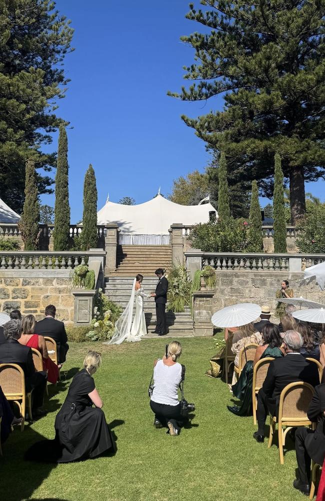 The sun was shining in the west for their special day. Picture: Instagram