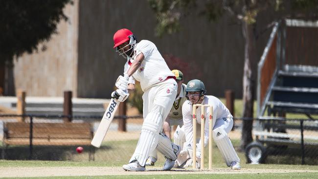 Aaron Fernando batting for Casey South Melbourne last season. Pic: Chris Thomas