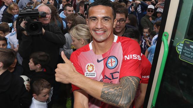 Tim Cahill is getting used to life in Melbourne. Picture: Getty Images