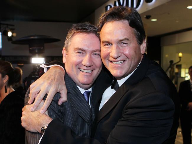 Jeff Browne, right, pictured with Eddie McGuire last year.