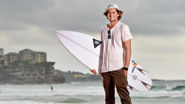 Northern Beaches surfer Cooper Chapman at Manly Beach. AAP IMAGE / Troy Snook)