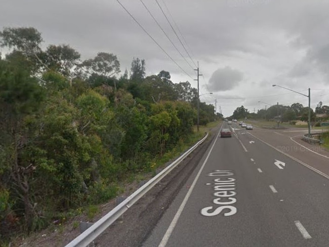 Scenic Drive, near the intersection of Wills St, San Remo, where Lisa Curtale fatally ran into Adam Beattie. Picture: Google