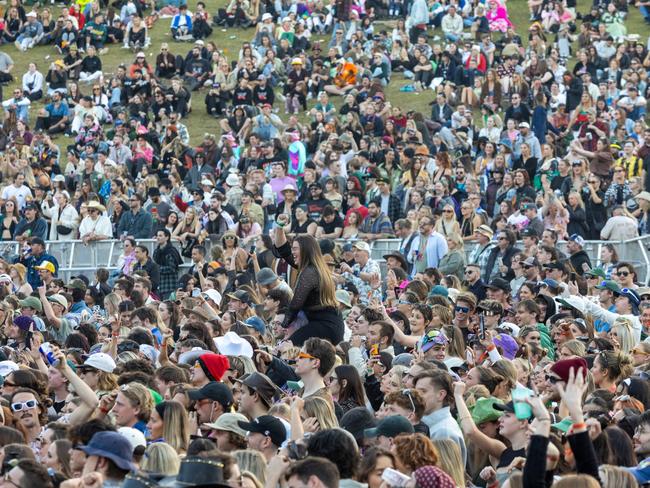 BYRON BAY, AUSTRALIA - Newswire Photos, 22 JULY 2023: Splendour in the Grass 2023: Crowds watching Benee perform. Picture: NCA Newswire/Danielle Smith