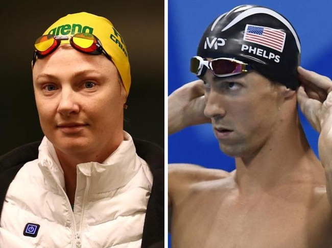 Cate Campbell and Michael Phelps.