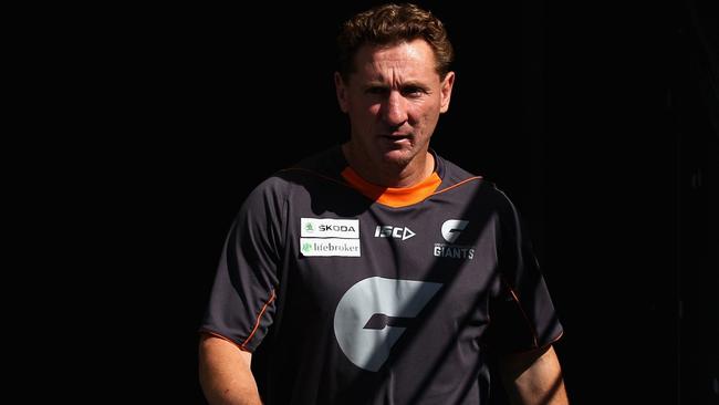 SYDNEY, AUSTRALIA - MARCH 23:  Craig Lambert, assistant coach of the Giants, looks on during a Greater Western Sydney Giants AFL training session at ANZ Stadium on March 23, 2012 in Sydney, Australia.  (Photo by Ryan Pierse/Getty Images)