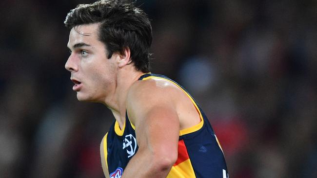 Darcy Fogarty has signed a two-year contract extension with the Crows after playing six games in his debut season. Picture: David Mariuz (AAP).