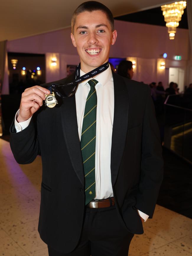 MELBOURNE, AUSTRALIA – OCTOBER 9 2024Charles Kilburn at the VAFA Awards Night at the San Remo Ballroom in Carlton on October 9, 2024Picture: Brendan Beckett