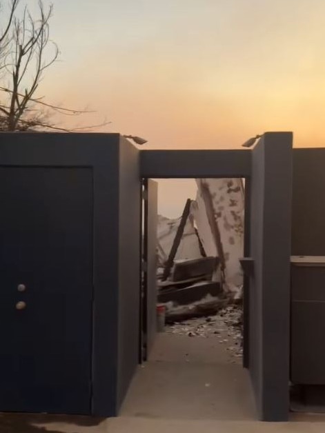 The front door was the only part left standing. Picture: Instagram