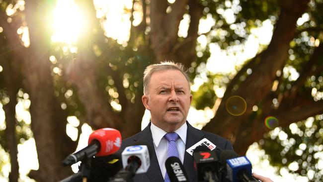 Anthony Albanese will be Labor leader by Monday is no one else puts their hand up. Picture: Dean Lewins/AAP