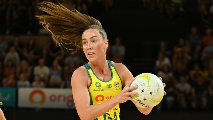 CAIRNS, AUSTRALIA - OCTOBER 25: Cara Koenen of the Diamonds in action during game one of the International Test series between Australia Diamonds and South Africa Proteas at Cairns Convention Centre on October 25, 2023 in Cairns, Australia. (Photo by Emily Barker/Getty Images)