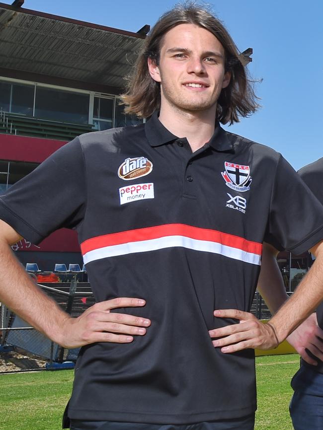 St Kilda’s top draft pick Hunter Clark. Picture: Tony Gough