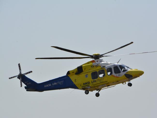 A LifeFlight Helicopter lands in Toowoomba at the rescue helicopter service's new base. LifeFlight Generic