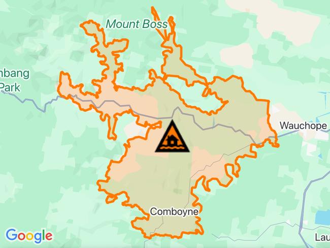 NSW floods: Suburbs at risk. Picture: Hazards Near Me NSW