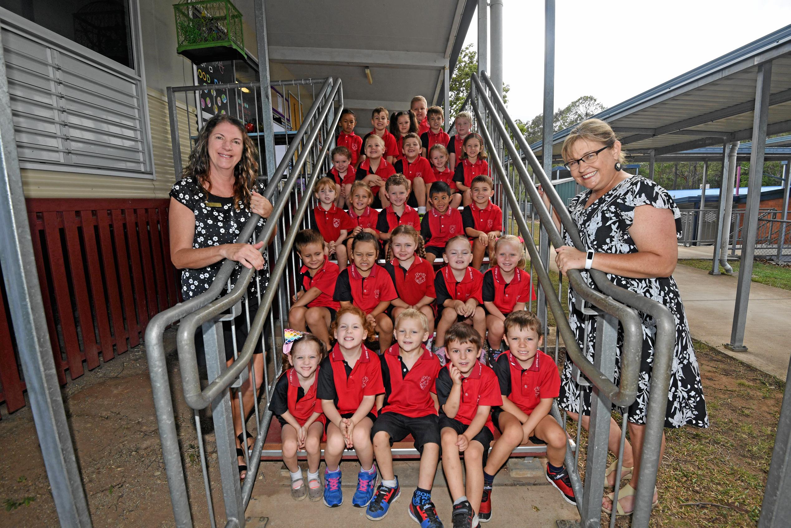Gympie West State School - Back Row: Sam Collins, Max Perren, Tasman King, Lachlan Santowski-Taylor, Lucas Smtiham, Kaden Krafft2nd Back Row:Roze Smedley, Kobi Street, Oscar Naylor, Abigail Feeney, Sophie LiddicoatMiddle Row:Jemma Brady, Eve Francis, Alex Penn, Jace Miro, Markas Rackauskas2nd Row:Korben Brock, Kyiesha Von Schoeler, Jessie Bryne, Lacy Hamilton, Abbie FrancisFront Row: Talloulah Cook, Nataya Amos, Robert Davies, Edison Herring, Ollie PriemTeacher:Mrs Sonya Russell (blonde)Teacher Aide:Mrs Kerri Laycock. Picture: Troy Jegers