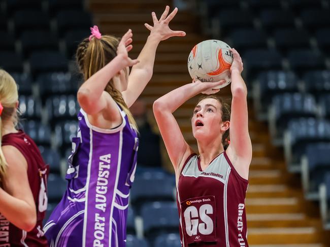 Port Augusta vs Great Flinders at Netball SA Country Championships from Netball SA Stadium, Mile End, June 13th, 2022.Picture: Tom Huntley