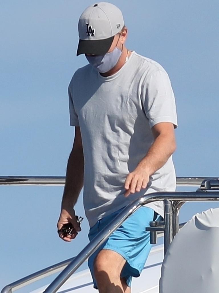 Leo was prancing around the boat. Source: BACKGRID