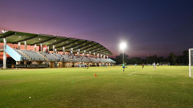 Hellenic Athletic Women and NT Yapas play at the Darwin Football Stadium where spectators are now allowed. Picture: Natasha Emeck