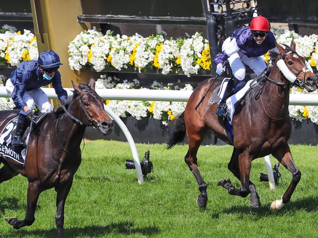 The 2020 Lexus Melbourne Cup day at Flemington Racecourse without a crowd. Jockey Jye McNeil rides Twilight Payment to victory in the 2020 Lexus Melbourne Cup.  Picture: Alex Coppel.