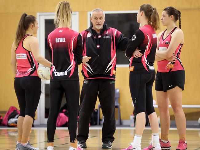 Now back at training, Tango Netball Club coach Scott Waddington is fighting bowel cancer. At Wynn Vale 20 June 2018. (AAP Image/Dean Martin)