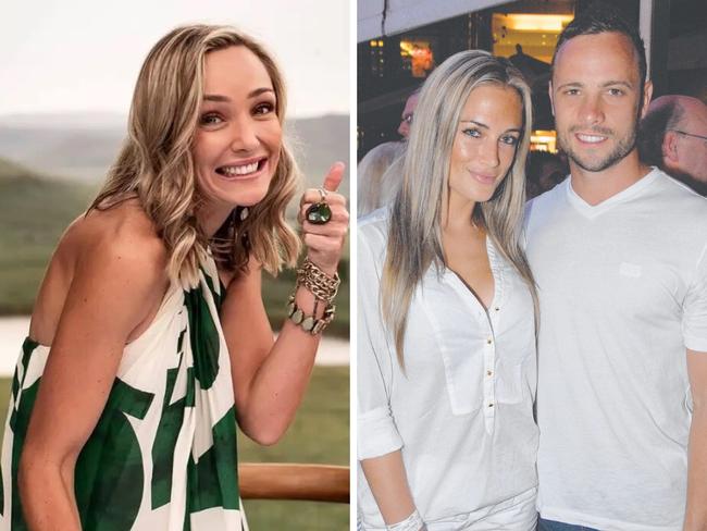 Rita Greyling alongside Reeva Steenkamp and Oscar Pistorius. Photo: Instagram, Rita Greyling and AFP, WALDO SWIEGERS.